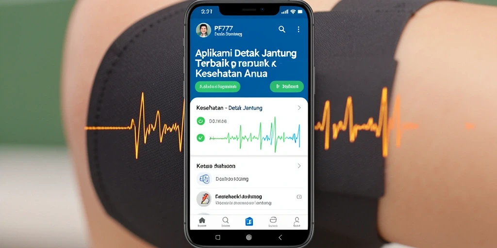 Tampilan antarmuka PF777 untuk pemantauan Detak Jantung.