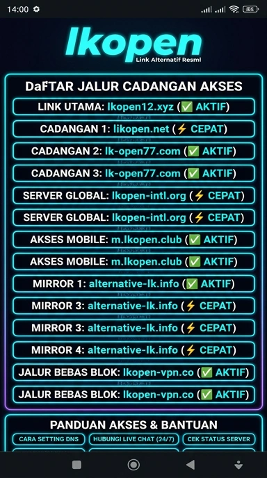 Tampilan link alternatif lkopen